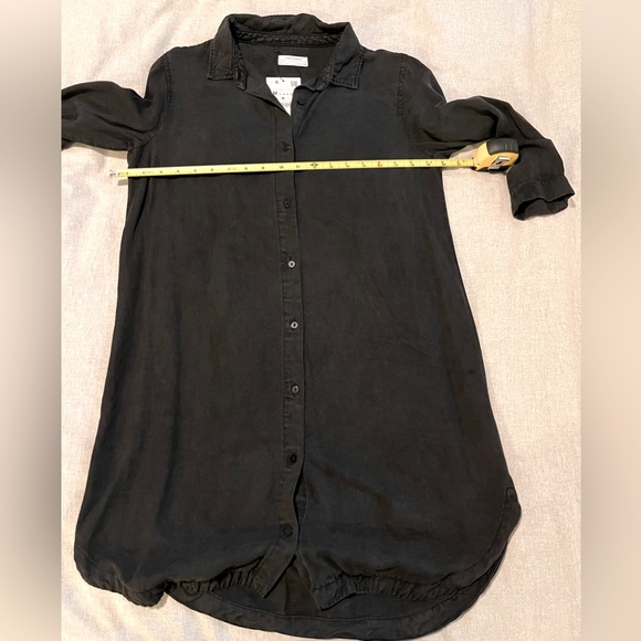 Zara denim 3/4 sleeve button down shirt dress size medium - Picture 5 of 6